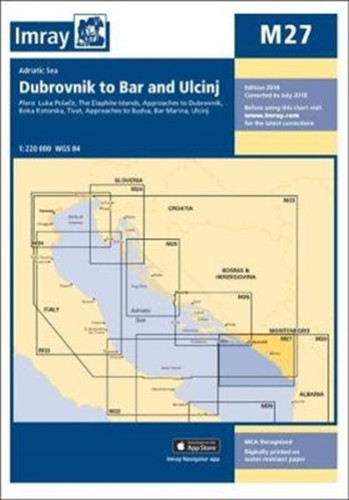 Imray Chart M27: Dubrovnik To Bar And Ulcinj
