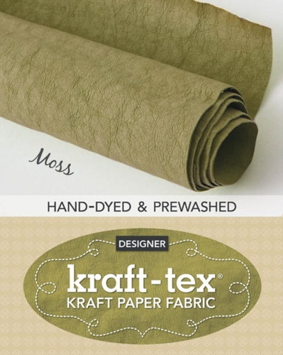 Kraft-Tex (R) Roll Moss Hand-Dyed & Prewashed: Kraft Paper Fabric