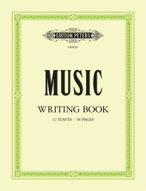 Music Writing Book: Portrait, 12-stave