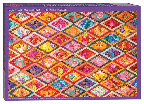 Kaffe Fassett’s Diamond Quilt Jigsaw Puzzle: 1000 Pieces, Dimensions 29.5? x 19.7?