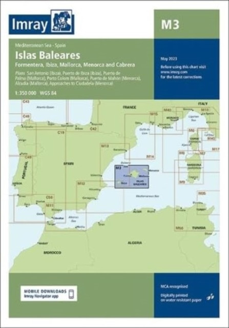 Imray Chart M3: Islas Baleares - Formentera, Ibiza, Mallorca, Menorca