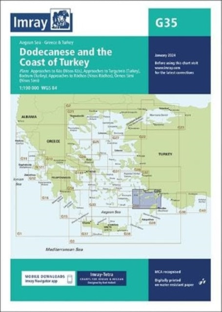 Imray Chart G35: Dodecanese and the Coast of Turkey