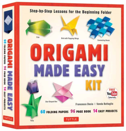 Origami Made Easy Kit: Step-by-Step Lessons for the Beginning Folder: Kit with Origami Book, 14 Projects, 60 Origami Papers, & Video Tutorial