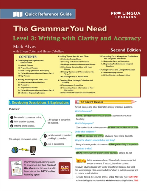 Writing with Clarity and Accuracy: The Grammar You Need, Level 3