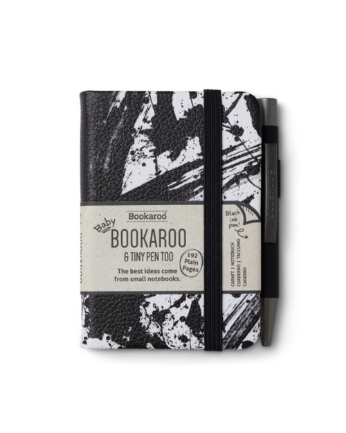 Bookaroo - A7 Baby Notebook & Pen - Black & White - Splatter