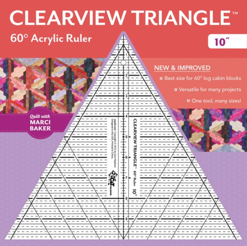 Clearview Triangle (Tm) 60 Degrees Acrylic Ruler - 10"