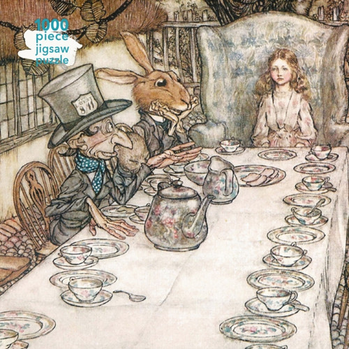 Adult Jigsaw Puzzle Arthur Rackham: Alice in Wonderland Tea Party: 1000-Piece Jigsaw Puzzles