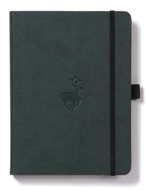 Dingbats A4+ Wildlife Green Deer Notebook - Dotted