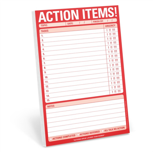 Knock Knock Action Items Pad