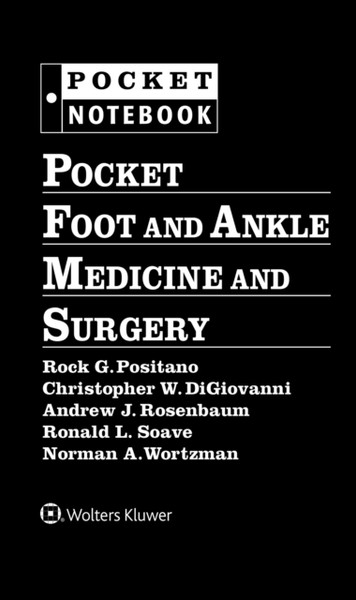 Pocket Foot And Ankle Medicine And Surgery