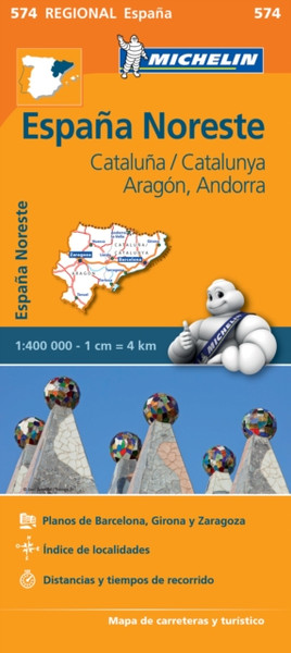 Aragon Cataluna - Michelin Regional Map 574: Map