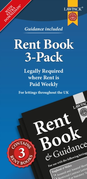 Rent Books 3-Pack: Legally Required where Rent is Paid Weekly