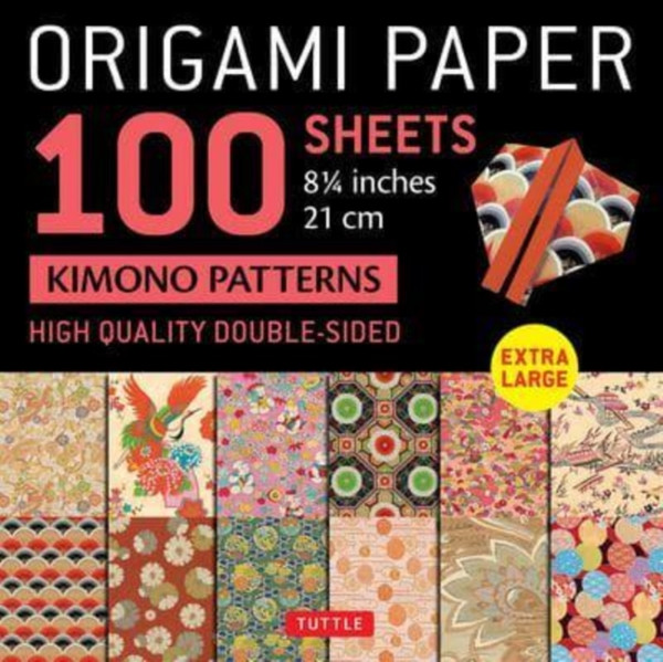 Origami Paper 100 sheets Kimono Patterns 8 1/4" (21 cm) : Extra Large Double-Sided Origami Sheets Printed with 12 Different Patterns (Instructions for 5 Projects Included)