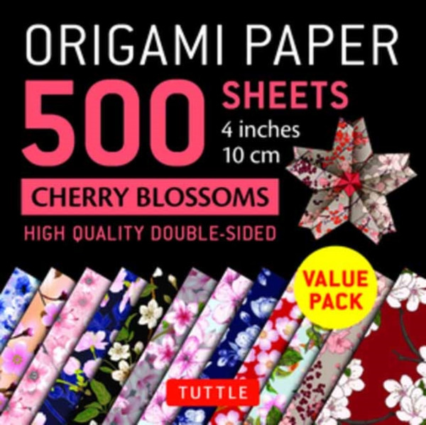 Origami Paper 500 sheets Cherry Blossoms 4" (10 cm) : Tuttle Origami Paper: Double-Sided Origami Sheets Printed with 12 Different Illustrated Patterns