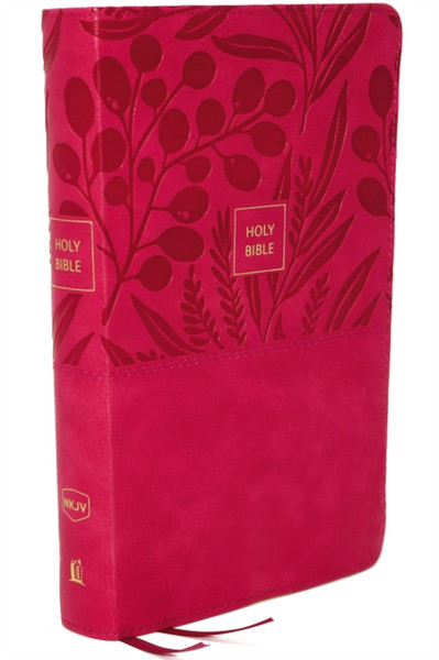 NKJV, End-of-Verse Reference Bible, Personal Size Large Print, Leathersoft, Pink, Thumb Indexed, Red Letter, Comfort Print : Holy Bible, New King James Version