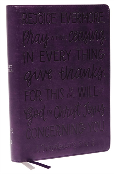 KJV, Large Print Center-Column Reference Bible, Verse Art Cover Collection, Leathersoft, Purple, Red Letter, Thumb Indexed, Comfort Print : Holy Bible, King James Version