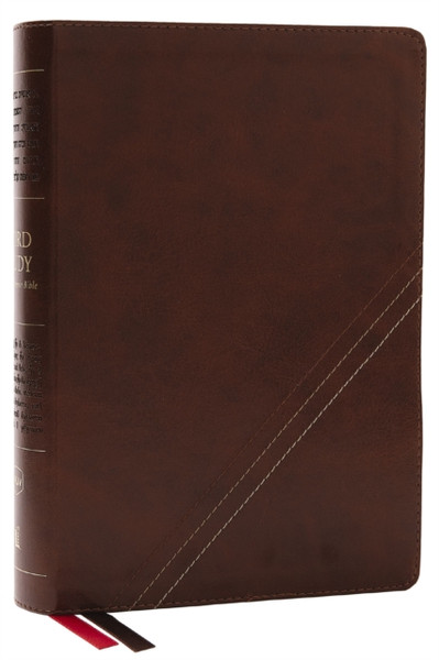 NKJV, Word Study Reference Bible, Leathersoft, Brown, Red Letter, Comfort Print : 2,000 Keywords that Unlock the Meaning of the Bible