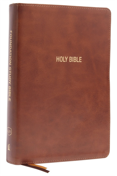 KJV, Foundation Study Bible, Large Print, Leathersoft, Brown, Red Letter, Comfort Print : Holy Bible, King James Version