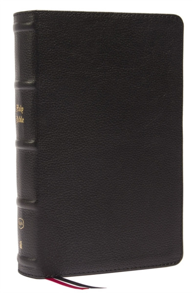 KJV, Personal Size Large Print Single-Column Reference Bible, Genuine Leather, Black, Red Letter, Comfort Print : Holy Bible, King James Version