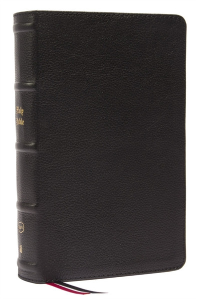KJV,  Personal Size Large Print Single-Column Reference Bible, Genuine Leather, Black, Red Letter, Thumb Indexed, Comfort Print : Holy Bible, King James Version