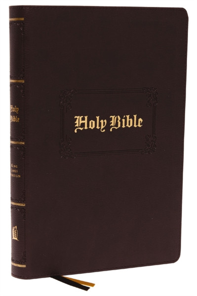 KJV Holy Bible Large Print Center-Column Reference Bible, Brown Leathersoft, 53,000 Cross References, Red Letter, Comfort Print: King James Version : Holy Bible, King James Version