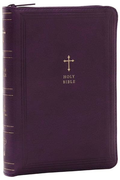 KJV Compact Bible w/ 43,000 Cross References, Purple Leathersoft with zipper, Red Letter, Comfort Print: Holy Bible, King James Version : Holy Bible, King James Version