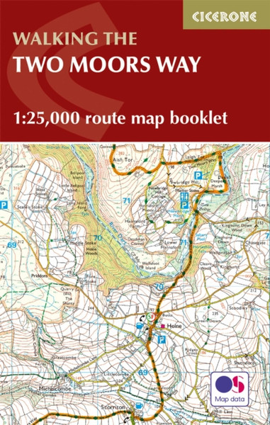 Two Moors Way Map Booklet : 1:25,000 OS Route Mapping