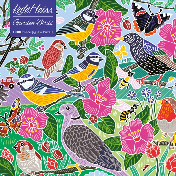 Adult Jigsaw Puzzle: Kate Heiss: Garden Birds : 1000-piece Jigsaw Puzzles