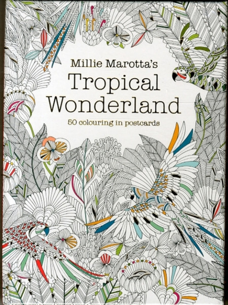 Millie Marotta'S Tropical Wonderland Postcard Box: 50 Beautiful Cards For Colouring In