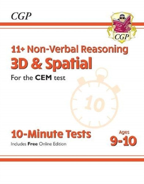 11+ Cem 10-Minute Tests: Non-Verbal Reasoning 3D & Spatial - Ages 9-10 (With Online Edition)