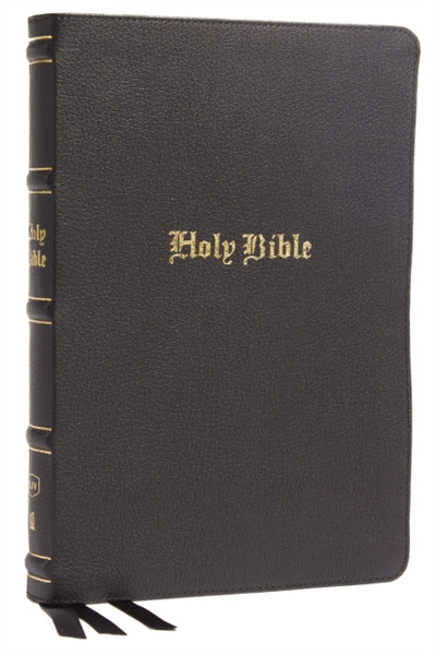 Kjv, Thinline Bible, Large Print, Genuine Leather, Black, Red Letter, Thumb Indexed, Comfort Print: Holy Bible, King James Version