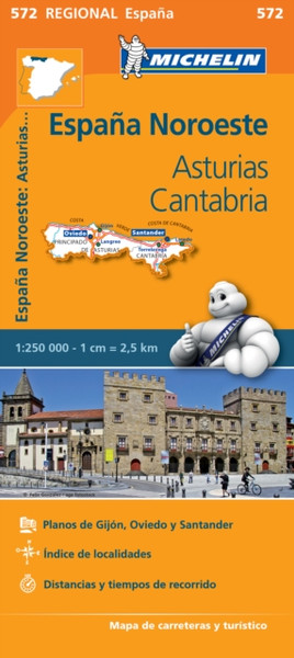 Asturias Cantabria - Michelin Regional Map 572: Map