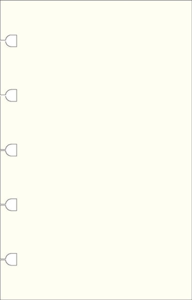 Filofax Pocket Notebook Refill - Plain Paper White