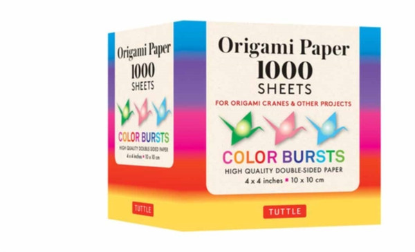 Origami Paper Color Bursts 1,000 Sheets 4" (10 Cm): Tuttle Origami Paper: Double-Sided Origami Sheets Printed With 12 Different Designs (Instructions Included)
