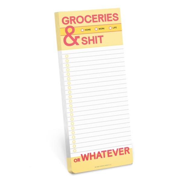 Knock Knock Groceries And Shit Make-A-List Pads