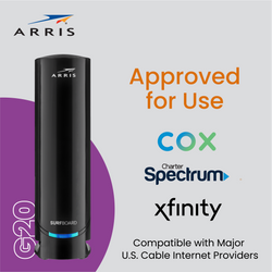 SURFboard G20 AX3000 DOCSIS 3.1 Cable Modem & Wi-Fi 6 Router Combo SURFboard G20 AX3000 DOCSIS 3.1 Cable Modem & Wi-Fi 6 Router Combo