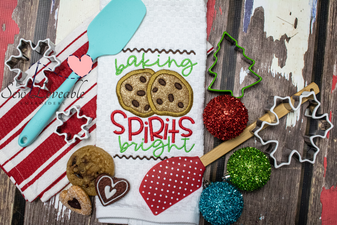 Baking Spirits Bright Christmas Kitchen Towel