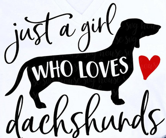 Just a Girl Who Love Dachshunds--TANK