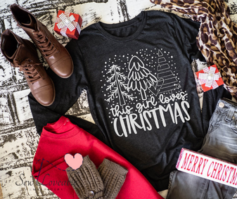 This Girl loves Christmas tee