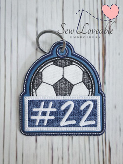 Soccer Bag Tag with Name or Number