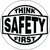 Think Safety First  2" Hard Hat Decal