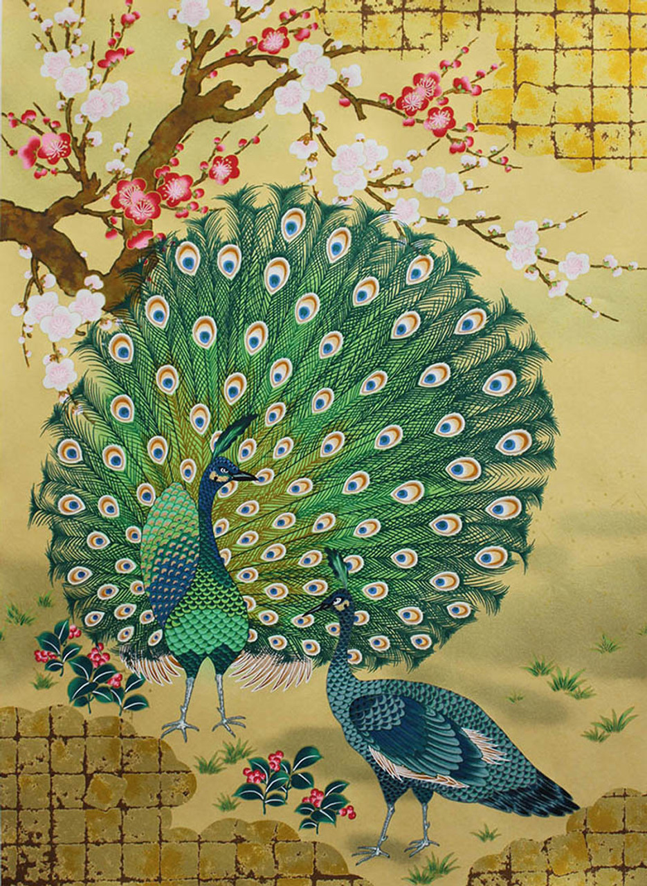 Watercolor Peacock Painting - mayaxkiwi