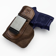 Talon Diamondback DB380 IWB Holster, Reverse Hide, Brown RH 