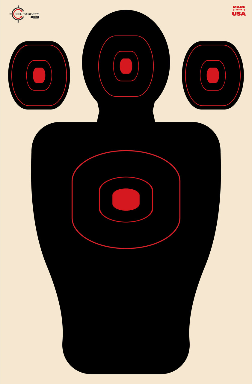 Shooting Range Targets 14"x 20" Sample Pack 4 CHL Targets