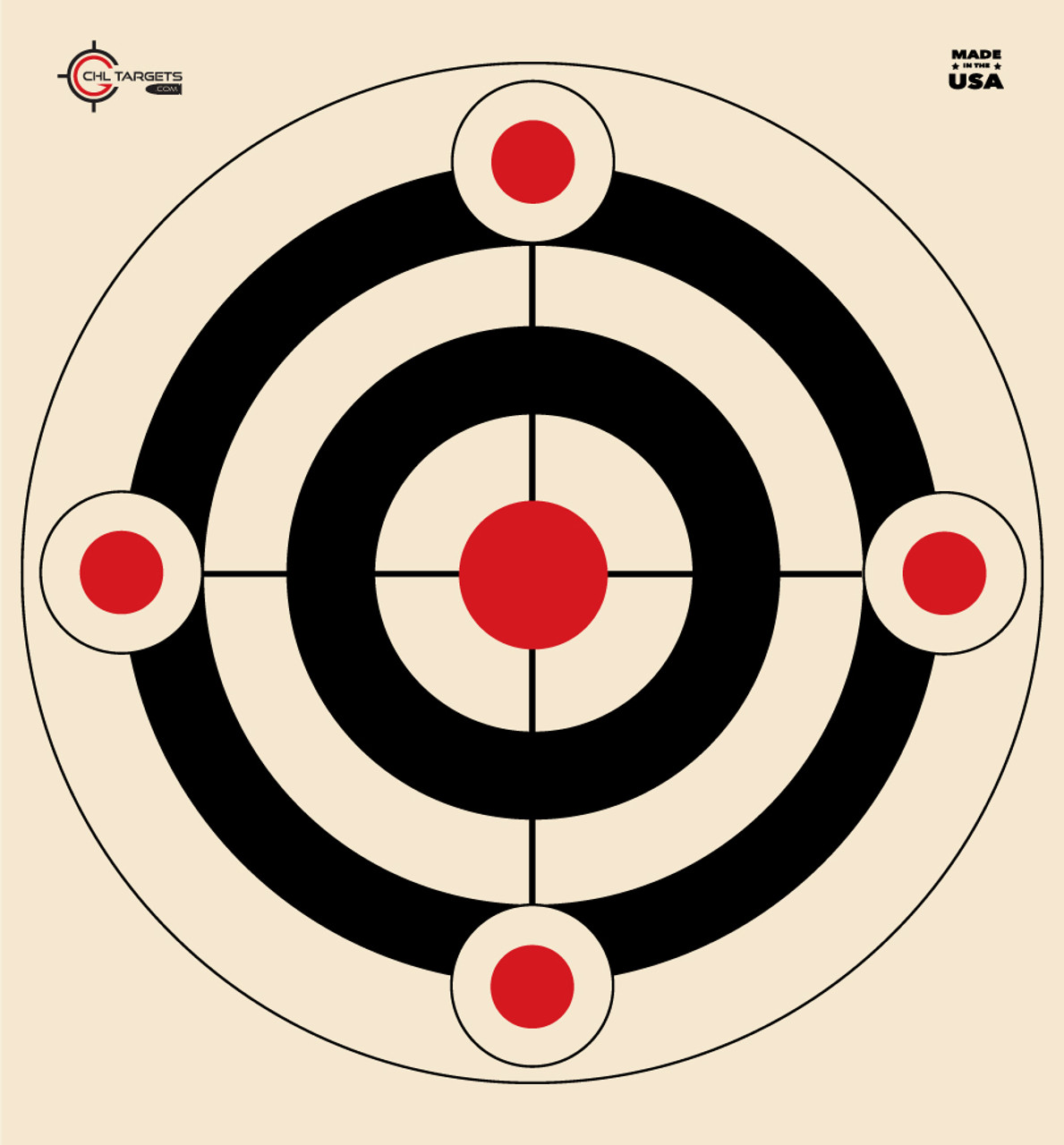 SRT Bulls Eye Targets 1Up Bullseye BLACK (100 Target Pack) CHL Targets