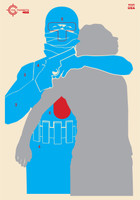 SRT - Silhouette -  Hostage BLUE w/Red Center (100 Target Pack) SRT - Silhouette -  Hostage BLUE w/Red Center (100 Target Pack)