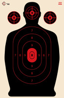 SRT - Silhouette -  Silhouette #1 BLACK w/ Red Center (100 Target Pack) SRT - Silhouette -  Silhouette #1 BLACK w/ Red Center (100 Target Pack)