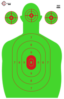 SRT - Silhouette - Silhouette #1 GREEN w/ Red Center (100 Target Pack)