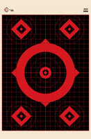 SRT - Sighting Targets - 5Up Bullseye (Crosshairs) (100 Target Pack)