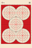 SRT - Sighting Targets - 5Up Bullseye (4 Corners) (100 Target Pack)